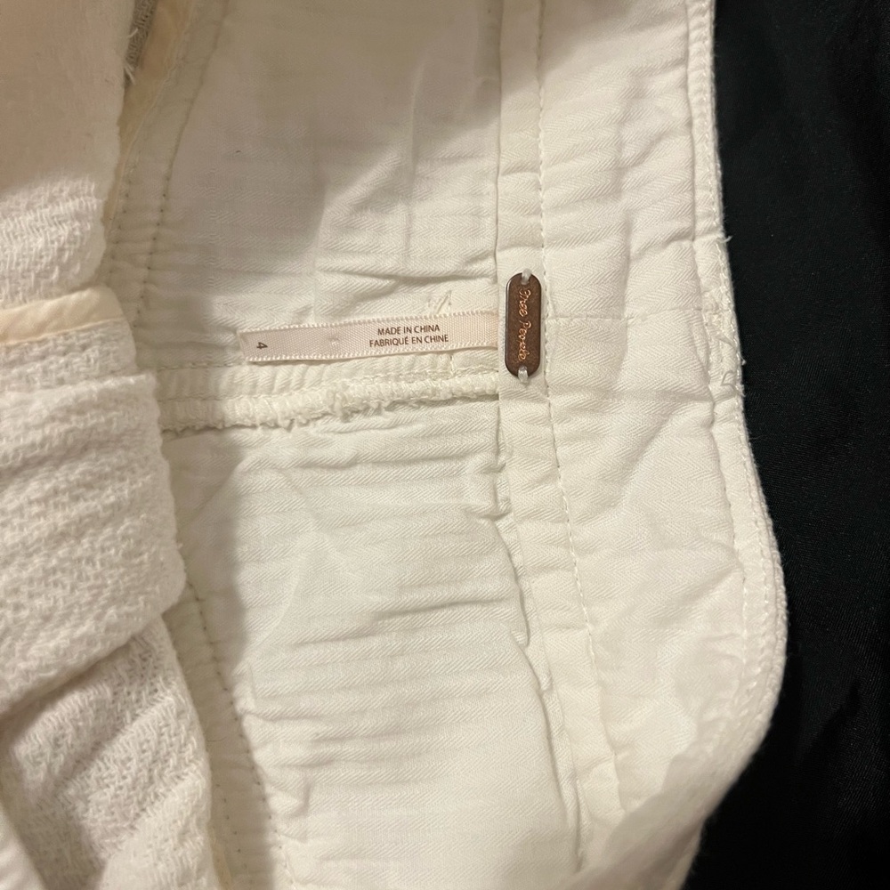 Free People Cream Textured Boot Cut Pants - Picture 5 of 7
